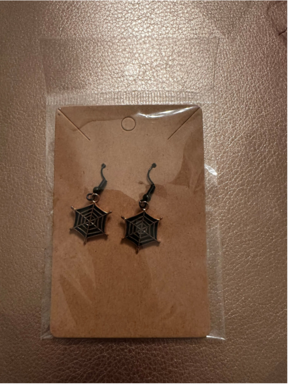 Halloween Theme Unbranded Spider Web Earrings Black Gold